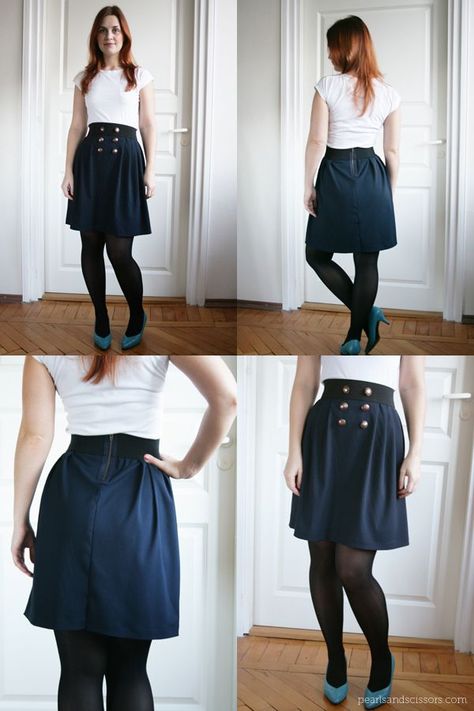 DIY // Simple pleated skirt | Oh Everything Handmade #sewing #project #handmade #pattern #skirt #pleatedskirt #DIY #makeit #simple #beginner #oheverythinghandmade Pleated Skirt Tutorial, Free Skirt Pattern, Navy Pleated Skirt, Diy Skirts, Skirt Tutorial, Diy Skirt, Winter Skirt, Fashion Project, Outfit Trends