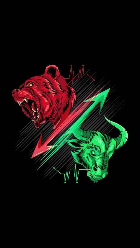 Bulls and Bears iPhone Wallpaper 4K - iPhone Wallpapers : iPhone Wallpapers Bullish And Bearish Logo, Bear Vs Bull, Bear Logo Design, Bulls Wallpaper, Candle Stick Patterns, Money Wallpaper Iphone, Amoled Wallpapers, Candlestick Chart, Iphone Wallpaper Hd Nature