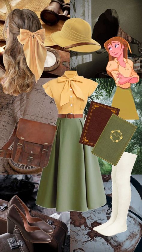 #outfitinspo #fitinspo #vintage #janeporter #halloweencostume #modestoutfit #modestfashion #tarzan #tarzanandjane #treasure #jungle #explorer #vintagefashion Tarzan And Jane Costumes, Jungle Outfit, Jungle Explorer, Disney Bound Outfits Casual, Disney Trip Outfits, Classy Halloween Costumes, Jane Porter, Disney Princess Outfits, Cute Disney Outfits