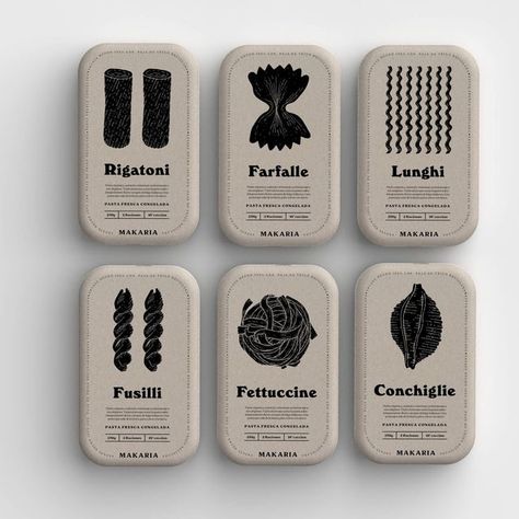 Dieline on Instagram: "Pasta Concept Makaria Uses Upcycled Wheat Waste For Packaging Designed By Alvaro Garcia" Pasta Packaging Design, Pasta Packaging, Pasta Brands, Frozen Food Packaging, Typography Graphic Design, Packaging Design Trends, Visual Identity Design, Wheat Straw, Sustainable Food