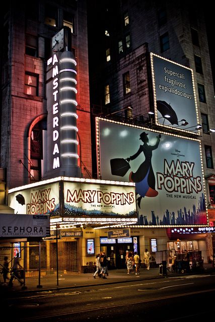 Mary Poppins ~ New Amsterdam Theatre, NYC.....great show...saw it twice! Disney Musical, New Amsterdam, Broadway Theatre, Practically Perfect, City That Never Sleeps, Mary Poppins, I ❤ Ny, Theatre Kid, Upstate New York