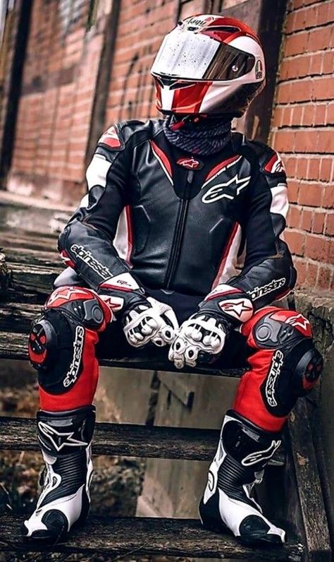 Motorcycle Suits Men, Motorbike Clothing, Motorcycle Leathers Suit, Bike Suit, Hot Biker Guys, Bike Leathers, Biker Gear, Motorcycle Suit, Motorcycle Men