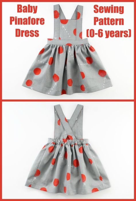 Baby Pinafore Dress sewing pattern (0-6 years) - Sew Modern Kids Baby Pinafore Dress, Girls Dress Pattern Free, Pinafore Dress Pattern, Baby Sewing Patterns Free, Girls Sewing Patterns, Toddler Sewing Patterns, Girls Pinafore Dress, Pinafore Pattern, Toddler Dress Patterns