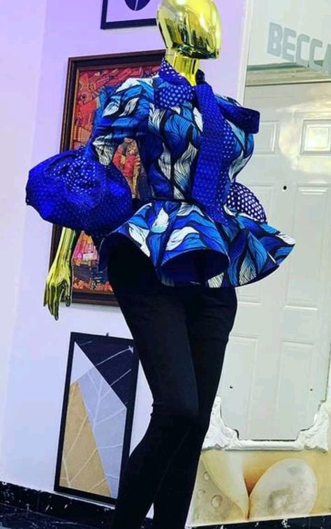 Peplon Ankara Blouse, Peplon Tops Ankara, Peplon Tops, Tops Ankara, Ankara Blouses, Ankara Blouse, African Blouses, Ankara Tops, African Tops