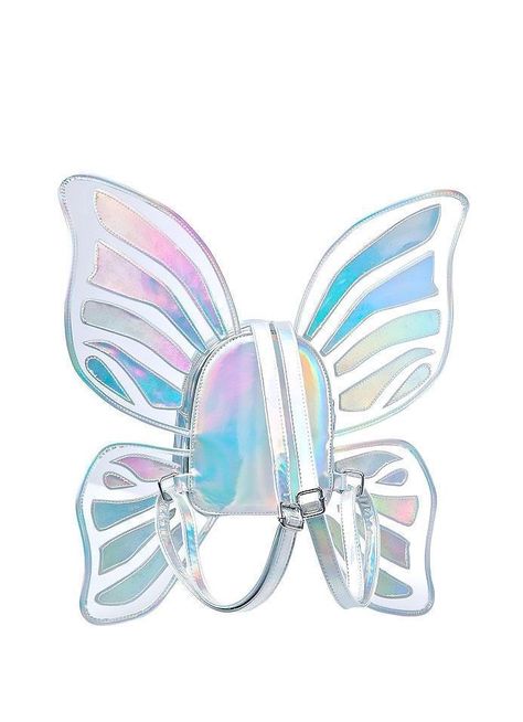 D.Lab | Holographic Butterfly wings Backpack | Mystic Unicorn Mini Purse | Festival Fairy Party Bag Size: Height 46cm x Bottom Length 38cm x Width 9cm Shoulder Strap Length: 99cm (adjustable)