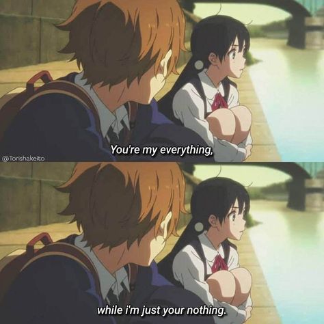 My Little Monster Matching Icons, You're My Everything, Anime Love Quotes, My Little Monster, Anime Quotes Inspirational, Cute Images With Quotes, My Everything, A Silent Voice, Anime Life