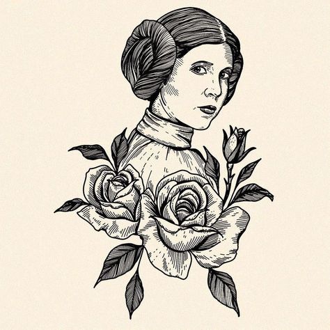 Leia Tattoo, Princess Leia Costume Diy, Princess Leia Tattoo, Darth Maul Costume, Princess Leia Art, Star Wars Canvas Art, Star Wars Makeup, Princess Leia Hair, Princess Leia Costume