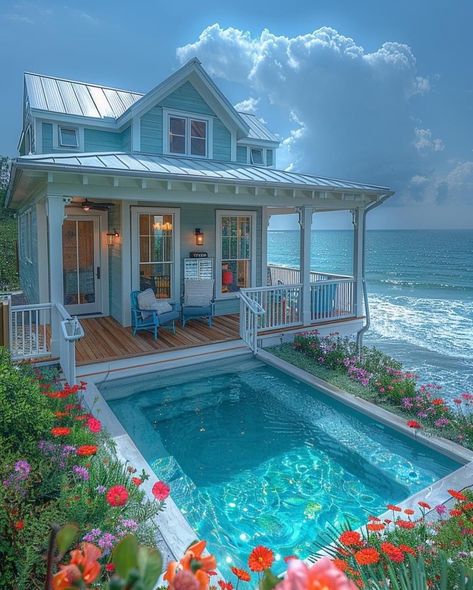 Summer Places, Dream Life House, Dream Beach Houses, Dream House Rooms, Cute House, Dream House Exterior, Dream House Plans, Pretty House, Dream House Decor