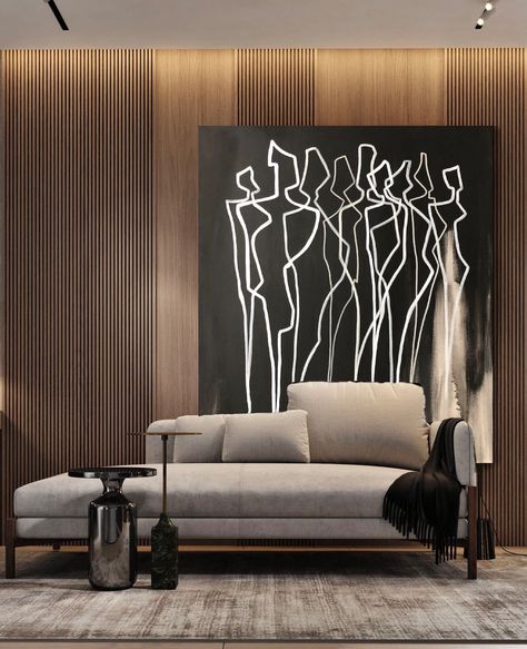 Unique Art Decor, Black And White Abstract Painting, Abstract Figures, White Abstract Painting, Grand Art Mural, Art Deco Wallpaper, Print Ideas, Wall Art Black, Gold Work