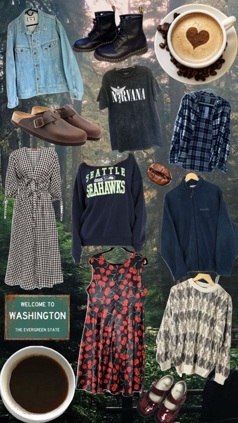 #washingtonstate #washington #outfitinpo #outfitaesthetic #aesthetic #coffee #vibes Seattle Aesthetic Outfit, Washington State Aesthetic, Seattle Aesthetic, Coffee Vibes, Evergreen State, Aesthetic Coffee, Aesthetic Outfit, Seattle Washington, Seattle Seahawks