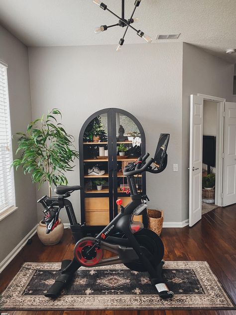 Peloton Room Ideas, Small Workout Room, Peloton Room, House Renovation Design, Home Gym Set, Small Home Gym, Houston Houses, Workout Room Home, Gym Room At Home