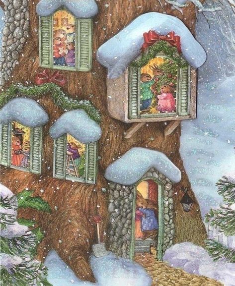 Susan Wheeler, Beatrice Potter, Storybook Art, Potter Art, Home For Christmas, Bunny Art, Fairytale Art, Christmas Scenes, Vintage Christmas Cards