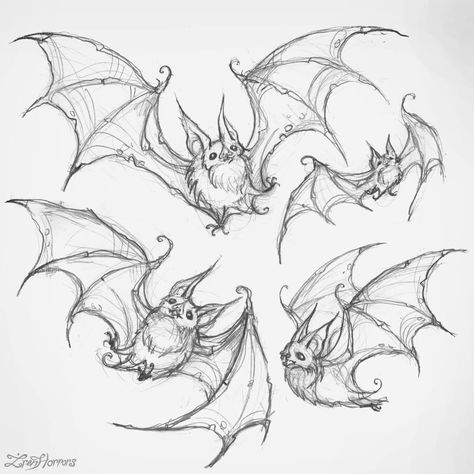 Bat Sketch, Pencil Drawing Ideas, Tier Tattoo, Drawing Patterns, Bat Art, Bat Tattoo, Cute Bat, Desenho Tattoo, Animal Sketches