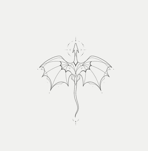 Single Line Dragon Tattoo, Simple Dragon Design, One Line Dragon Tattoo, Dragon Tattoo Designs Simple, Forth Wing Tattoo Ideas, Sarah J Maas Art, Dragon Line Art Tattoo, Dragon Tattoo Line, Abraxos Wyvern Tattoo