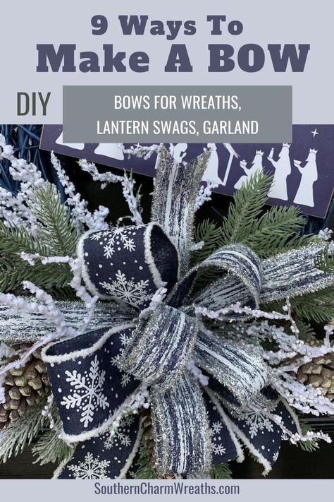 Natal, Craft Bows Diy, Swag Bows How To Make, Loop Bows How To Make, How To Make A Large Bow For A Wreath, Fancy Bows Diy How To Make, How To Make Big Bows For Wreaths, How To Make A Bow With Ribbon For Wreath, Fancy Bows Diy