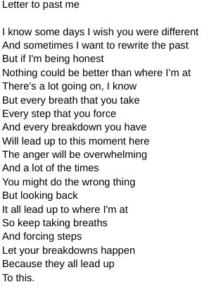 Ever wish you could talk to your younger self and say what you know you needed to hear? This poem talks to my younger self. Letter To My Younger Self, To My Younger Self, Younger Self, Say What, Talking To You, This Moment, Talk To Me, Looking Back, Anger