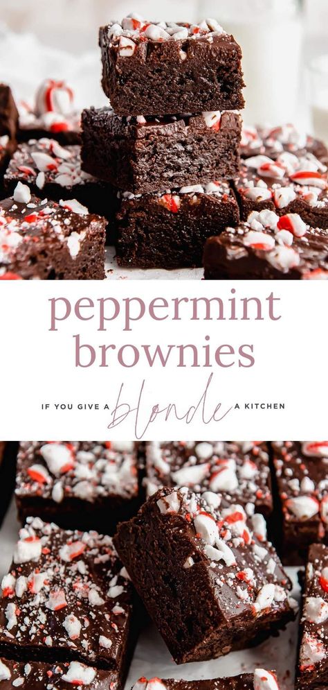 Christmas Brownies, Peppermint Brownies Recipe, Classic Fudge, Peppermint Dessert, Peppermint Recipes, Easy Brownie, Xmas Baking, Dessert Halloween, Fudgy Brownie Recipe