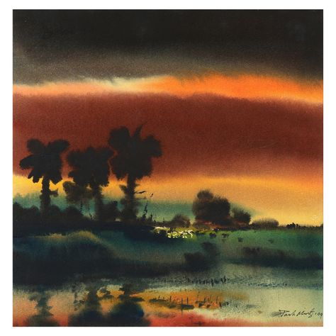 Drawn to this colourful, vibrant landscape?  This is Paresh Maity’s ‘Shantiniketan XI’, 2009, that displays a stunning view of the city in West Bengal. Masterfully created using watercolours, add this breathtaking landscape to your collection by placing your advance bid at the link in bio.  Absolute Tuesdays Auction 3 September 2024 | 8am - 8pm IST No Reserve  Lot 20 PARESH MAITY ‘Shantiniketan XI’, 2009 Watercolour on paper Starting bid: Rs 10,000 | $120 Vibrant Landscape, Watercolor Scenery, Back Painting, Back Art, West Bengal, September 2024, Culture Travel, Paintings & Prints, Book Photography