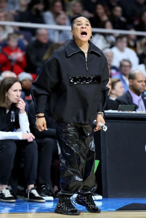 Dawn Staley Outfits Through the Years: The Coach's Viral Looks, Photos Coach Outfits Sports, Dawn Staley, Coach Outfits, Designer Looks, Sports Coach, Carolina Gamecocks, South Carolina Gamecocks, Women's Basketball, Basketball Coach