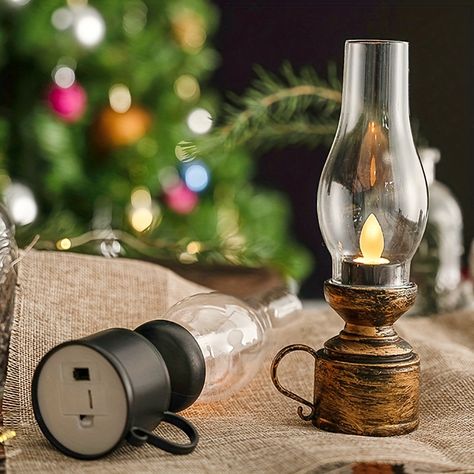 Fake Candles, Electronic Candles, Lamp Candle Holder, Flickering Lights, Flickering Candles, Inspire Me Home Decor, Kerosene Lamp, Candle Holder Decor, Candle Lamp