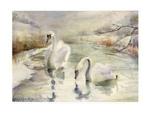 Birds Art: Prints, Paintings, Posters & Framed Wall Artwork for Sale | Art.com Library Painting, Swan Wall Art, Helmut Newton, Winter Wall Art, English Art, Winter Art, Shop Art, Art Club, Swans