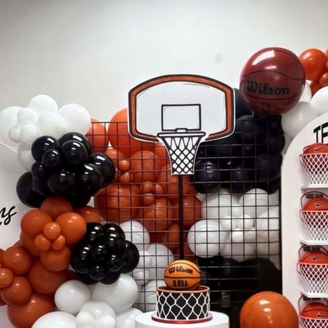 ONCE UPON AN OCCASION on Instagram: "KAIGH TURNS SIX 🏀🖤⛹🏼
____________________________________________________

POV - YOUR CLIENT TRUSTS YOU TO BRING THEIR DECOR VISION TO LIFE 🤩😍
____________________________________________________

Fun Fact - We do more than just Balloons 😎🎈

One Stop Shop 🛑
•Props
•Balloons
•Backdrops 
•Cutout Designs 
____________________________________________________

#basketball #basketballparty #basketballtheme #🏀 #six #kidsparty #kidspartyideas #kidspartydecor #kidspartyinspo #torontoballoons #6thbirthday

Venue @simplyplaykids" Basketball Backdrop, Balloon Volleyball, Star Party Decorations, All Star Party, Football Balloons, Volleyball Net, Basketball Party, Basketball Theme, Basketball Birthday