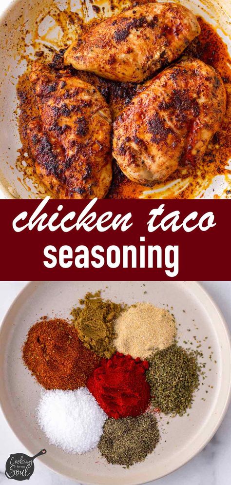 Chicken Taco Seasoning How To Season Chicken For Tacos, Mexican Seasoned Chicken, Soft Tacos Chicken, Mexican Chicken Seasoning Recipes, Chicken Tacos Seasoning, Chicken Taco Seasoning Recipe, Mexican Chicken Seasoning, Chicken With Taco Seasoning, Chicken Thigh Seasoning