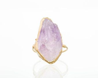 Vertical Raw Amethyst Ring, Gold Ring, Gemstone Ring, Raw Crystal Ring, Statement Ring, February Birthstone Ring, Boho Ring, Raw Stone Ring Amethyst Ring Gold, Raw Amethyst Ring, Rough Gemstone Ring, Ring Stacks, Gold Amethyst Ring, Raw Crystal Ring, Raw Gemstone Ring, Raw Stone Ring, Raw Amethyst