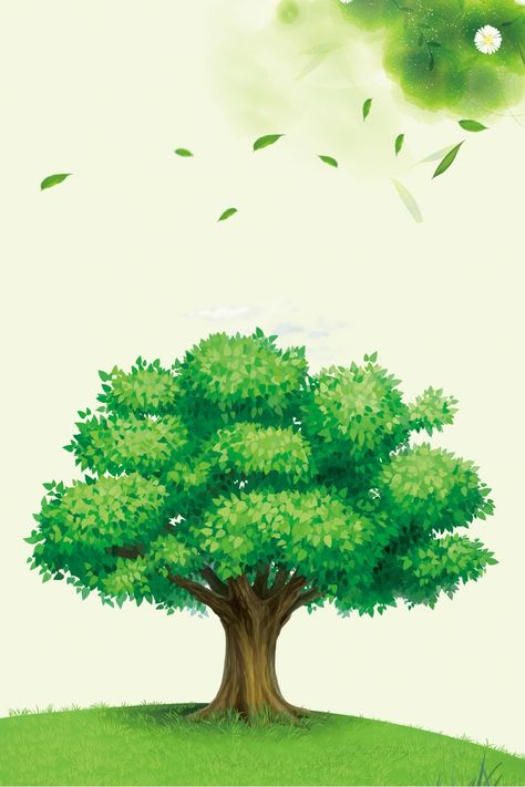 Green Chemistry Background, Green Tree Drawing, Tree Drawing Wallpaper, Big Tree Drawing, Environment Wallpaper, Temple Wallpaper, Golden Temple Wallpaper, Drawing 101, Clean Logo Design