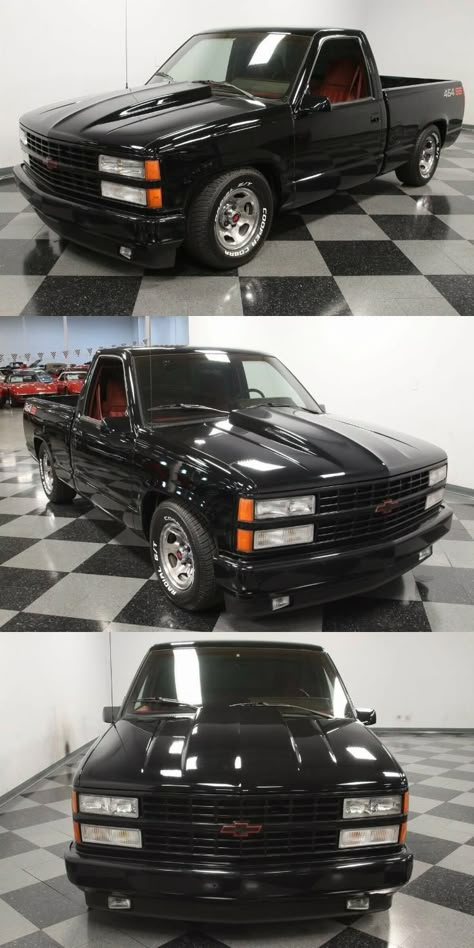 Obs Trucks Ford, 1990 Chevy Silverado 1500, Chevrolet 400 Ss, 454 Ss Truck, Chevrolet Trucks Silverado, Black Trucks, Chevy Trucks For Sale, Classic Cars Trucks Chevy, Obs Chevy