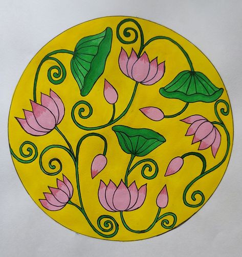 Tried it on paper Rangoli Drawing On Paper, Pichwai Lotus, Rangoli Drawing, Boho Canvas Art, Thesis Ideas, Diwali 2022, Rangoli Diwali, Lotus Rangoli, Boho Canvas