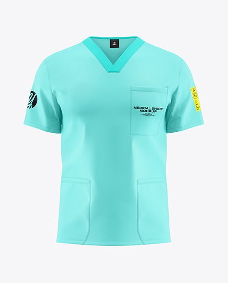 Showcase your work with this high-quality mockup of a Men's Medical Shirt. The item is presented in a front view (eye-level shot). Premium quality. Incredibly simple to use. Includes special layers and smart object for your amazing artworks. Contains golden layer for your design. This mockup is available for the purchase on Yellow Images only. Sample design is not included in the download file. Medical Shirt, Apparel Mockup, Blue Technical Breathable T-shirt, Male Form, Healthcare Industry, Medical Uniforms, Fabric Making, Yellow Images, Clothing Mockup