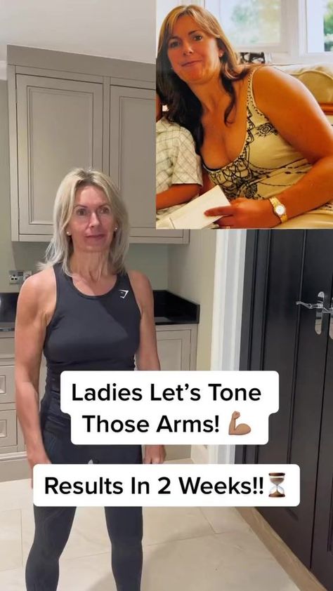 Bat wings? Get rid of them fast! I toned my arms in my 50s, so it’s not too late for you! #fitness #weightloss #loseweight #beginnerworkout #homeworkout #over40 #bodytransformation #tonedarms | Petra Genco | Dee McGhee · Work Work Work Flabby Arm Workout, Arm Workout Women, Basic Workout, Workout Without Gym, Bodyweight Workout Beginner, Weight Workout Plan, Beginner Workout, Senior Fitness, Gym Workout For Beginners