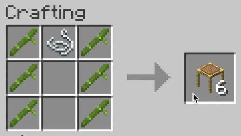 Click for Scaffolding Guide Video Scaffolding Minecraft, Minecraft Crafting Recipes, Crafting Recipes, Cool Minecraft Creations, Minecraft Tips, Minecraft Pe, How To Craft, Cool Minecraft, Minecraft Tutorial