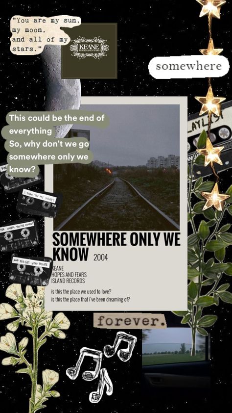 #somewhereonlyweknow #music Somewhere Only We Know, Collage, Music