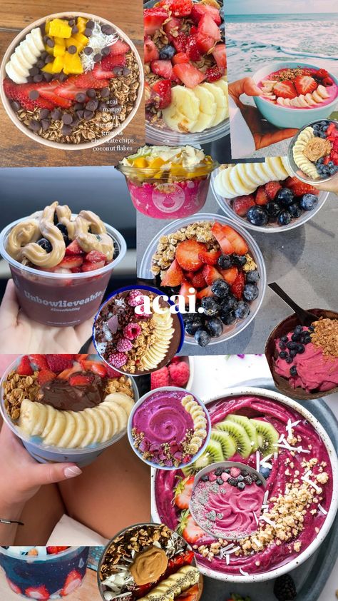 acai bowls!!! #acaibowl #acaibowls #preppy #coconutgirl #halloween #preppyaesthetic #food #healthy #mindset #dream #fyp #cleangirl #thatgirl #clean #selfcareaesthetic Acia Bowls Astetic, Preppy Acai Bowls, Acai Bowl Food Truck, Preppy Meals, Acia Bowls, Acai Bowl Aesthetic, Acai Bowl Aesthetic Instagram, Acia Bowls Recipes Acai Smoothie, Acai Bowl Astetic