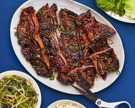 Yooeating Kalbi Marinade Recipe, Korean Style Short Ribs, Kalbi Recipe, Kalbi Marinade, Beef Bowl, Japanese Beef, Korean Barbecue, Korean Cooking, American Dishes