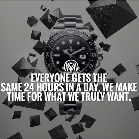 "Great wake up call by @millionaire_mentor ... "Wishing there were more hours in the day is just that: a wish. There are two facts we know about time. First, there are exactly 24 hours, or 1,440 minutes, in each day. That amounts to 168 hours in one week and 8,760 hours in one year. Second, we all have the same amount of time. Rich people cannot buy more. Forgetful people cannot lose it. Scientists cannot invent more time. Powerful people cannot yield influence and gain more. When it comes t... 168 Hours, Powerful People, Millionaire Mentor, Thinking Quotes, Education Motivation, Wake Up Call, Rich People, About Time, One Week