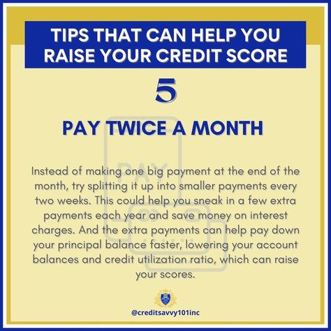 Paying Credit Cards Twice A Month, Raise Credit Score Quickly, Credit Boosting Hacks, Credit Hacks Tips, Credit Tips And Tricks, Pay Credit Card Twice A Month, Credit Score Hacks, How To Get Business Credit, Building Credit For Beginners