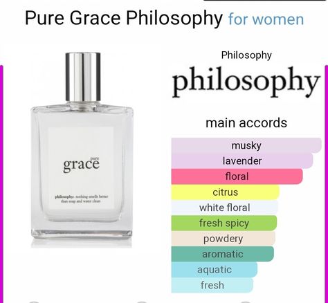 Philosophy Pure Grace, Floral White, Clean Water, Smell Good, Philosophy, Scents, Perfume Bottles, Lavender, Soap