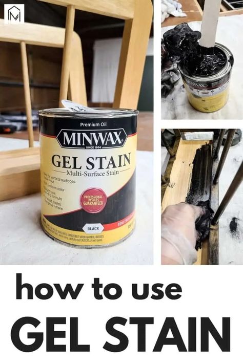 Gel Stain Interior Door, How To Use Gel Stain Over Existing Stain, How To Apply Gel Stain Wood Furniture, How To Gel Stain Over Stained Wood, Gel Stain Vs Regular Stain, Black Stained Doors, Black Gel Stain Furniture, How To Use Gel Stain, Minwax Gel Stain Colors