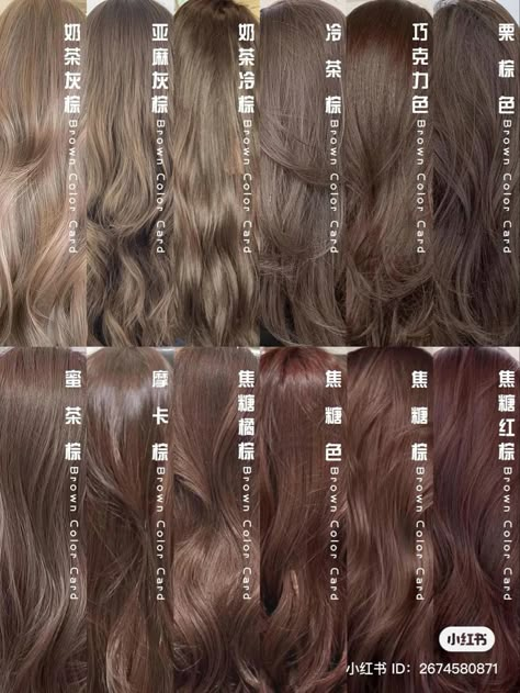 Hairstyles For Tan Skin, Brown Hair Colors On Tan Skin, Brown Hair Colors For Tan Skin, Hair Colour Cool Skin Tone, Milk Tee Brown Hair, Tan Asian Hair Color Ideas, Hair Colour Asians, Hair Color Tan Skin Asian, Hair Colour For Tan Skin Asian