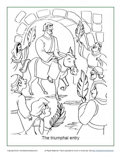 Free Bible Coloring Pages for Kids on Sunday School Zone Santos, Palm Sunday Activity Sheets, Palm Sunday Coloring Sheet, Palm Sunday Printable Free, Palm Sunday Coloring Page Free Printable, Palm Sunday Coloring Page, Palm Sunday Crafts For Preschoolers, Triumphal Entry Craft, Sunday School Palm Sunday