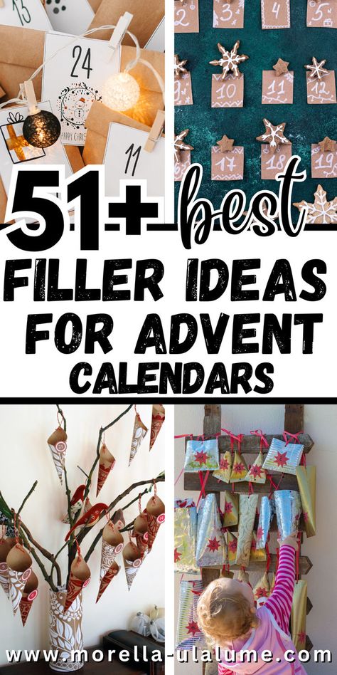 Wondering what to put in your advent calendar this christmas seasson? Find unique advent calendar fillers for everyone! From creative Christmas ideas for kids to special fillers for adults, men, and women—for him and for her—we've got you. Make each day of the holiday season a joy with our curated list of unique ideas. Click now to find the perfect advent calendar fillers and spread the joy! Diy Advent Calendar Fillers, Calender Gift, Creative Christmas Ideas, Christmas Ideas For Kids, Advent Calendar For Men, Unique Advent Calendar, Avent Calendar, Adult Advent Calendar, Make An Advent Calendar