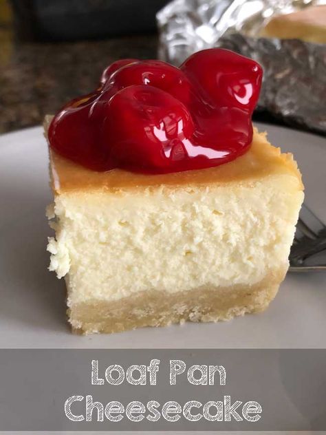 Cheesecake In A Loaf Pan, Loaf Pan Cheesecake, Cheesecake New York Style, Cheesecake Loaf, Pan Cheesecake, Cheesecake New York, Morello Cherries, Recipes Cheesecake, Cheesecake Cookie