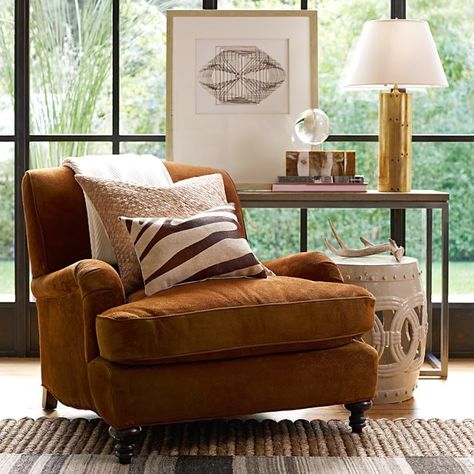 vignette design: Furniture Shopping Online Hide Pillow, Zebra Hide, William Sonoma, Living Room Trends, Williams Sonoma Home, Art Chair, Leather Hide, Contemporary Living Room, Rustic Modern