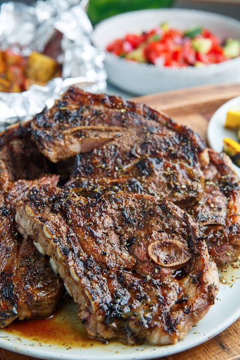 Grilled Lamb Chop Recipes, Grilled Lamb Chops, Lamb Chop Recipes, Lamb Dishes, Grilled Lamb, Greek Cooking, Greek Dishes, Chops Recipe, Lamb Chops