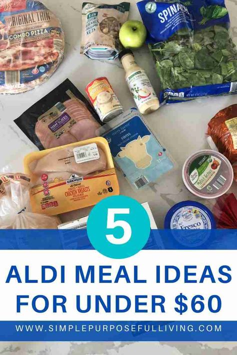 Aldi weekly meal plan with 5 simple dinner recipes for quick week budget-friendly meal ideas. All 5 meals make 6 servings and the total grocery cost is under $60! From tacos and burgers, to grilled cheese. This kid-friendly meal plan will be a hit with your wallet and family! #aldimealplan #aldidinnerideas #aldicheapmeals #aldidinnerrecipes #aldimealplanning #aldishoppinglist Aldi Meal Ideas, Family Weekly Meal Plan, Aldi Dinner Ideas, Walking Tacos Recipe, Aldi Meals, Frugal Meal Planning, Aldi Meal Plan, Aldi Recipes, Easy Meal Planning