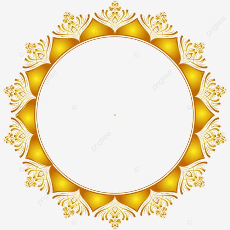 Khodal Ma, Royal Border, Border Circle, European Pattern, Hd Flowers, Circle Clipart, Business Card Logo Design, Round Decoration, Gold Clipart