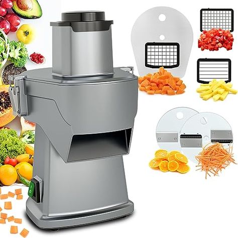 Multi-Functional Chopper: This versatile food processor can slice, dice, julienne, and make potato fries, with adjustable thickness for both slicing and julienning. The thickness is 1-3mm adjustable. The fewer the spacers under the slicer blade, the thinner the slicers. By using the included additional spacers, you can easily customize the thickness of your slices or julienne cuts to meet the requirements of different dishes. Veggie Slicer, Salad Maker, Slicer Dicer, Mandoline Slicer, Onion Chopper, Potato Onion, Mandolin Slicer, French Fry, Cut Resistant Gloves